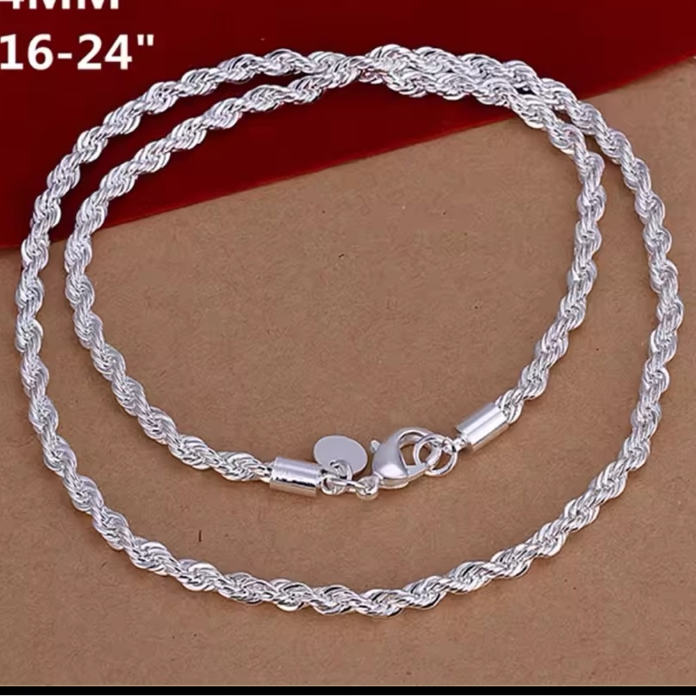 Sterling Silver Rope Necklace